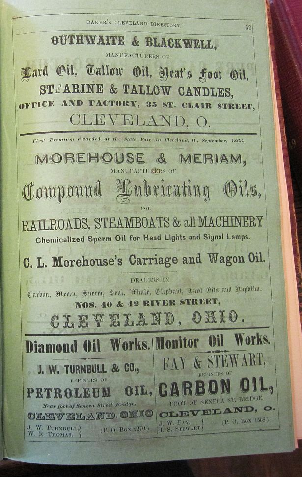 1864 Baker's Directory, Cleveland 