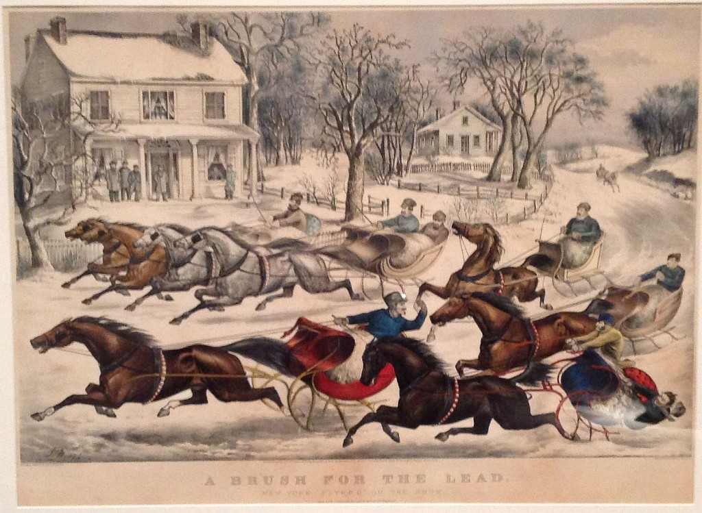 Currier and Ives New York Flyers on the snow