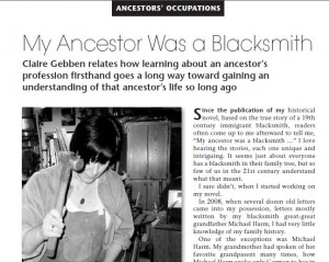 ancestor was a blacksmith